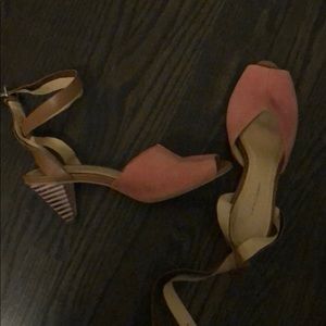 Anthropologie Shoes - Anthropologie pink leather acrylic heels Anthropologie Shoes - Anthropologie pink leather acrylic heels